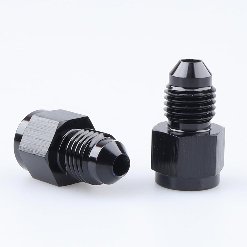 AC PERFORMANCE Aluminum Female 1/8" NPT to 4 AN Male Expander, Female 1/8 NPT to AN4 Male Thread Expand Adaptor, Black Pack of 2 - Image 3