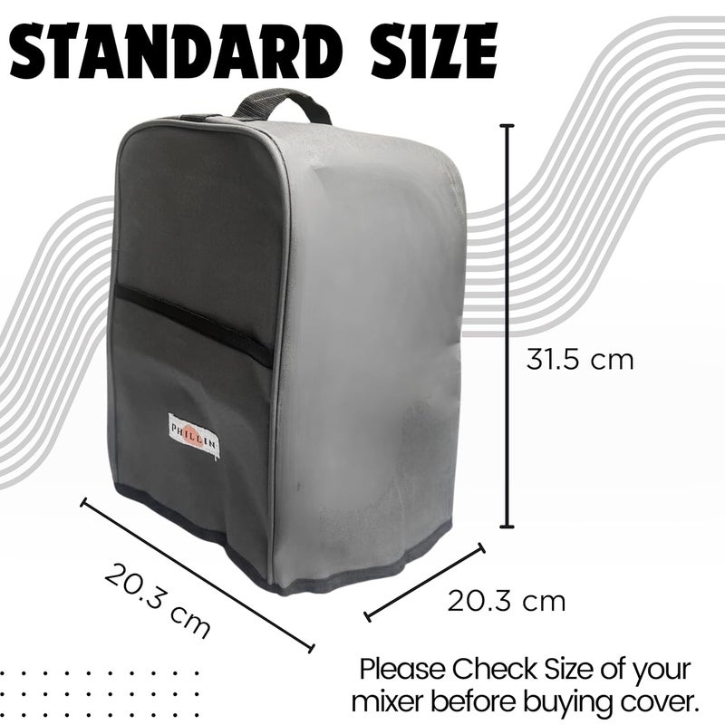 Phillin Mixer Cover Durable Stylish Protection Waterproof DustProof Washable Kitchen Appliance Cover Grey - Image 3