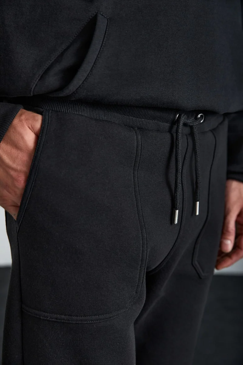 GRIMELANGE Goran Men's Cotton-Polyester Black Sweatpants