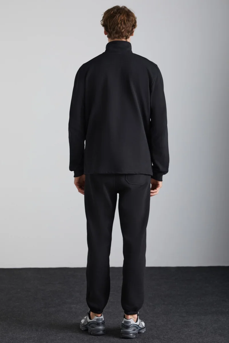 GRIMELANGE Goran Men's Cotton-Polyester Black Sweatpants