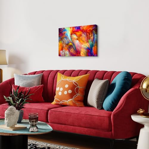 AREBOLO Bright Colorful Wall Art Abstract Wall Decor for Living Room Aesthetic Room Decor Pastel Colors Picture Canvas Painting Poster Modern Farmhouse Prints Artwork Bedroom Office Home Decorations 12x16” - Image 3