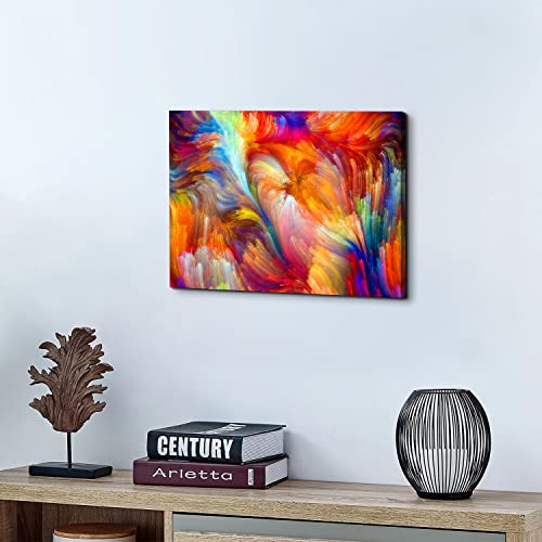AREBOLO Bright Colorful Wall Art Abstract Wall Decor for Living Room Aesthetic Room Decor Pastel Colors Picture Canvas Painting Poster Modern Farmhouse Prints Artwork Bedroom Office Home Decorations 12x16” - Image 4