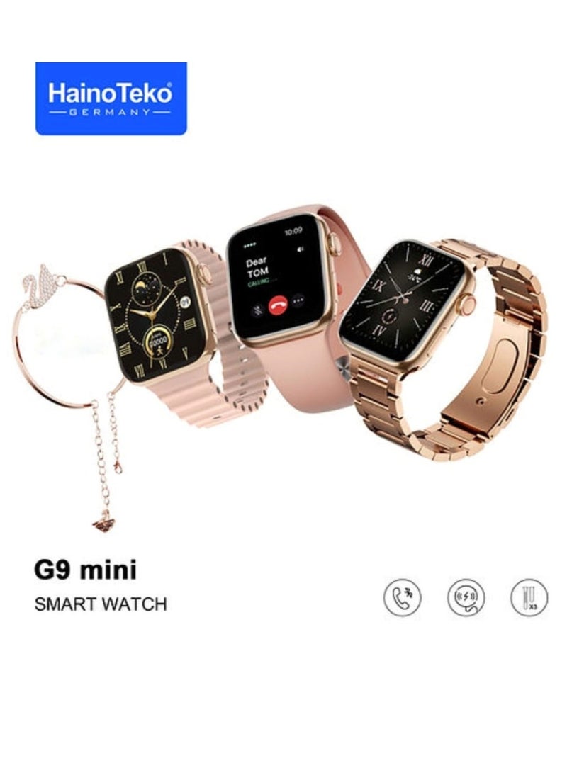 Haino Teko G9 Mini Smart Watch For Women With 3 Strap And An Additional Bracelet - Image 1