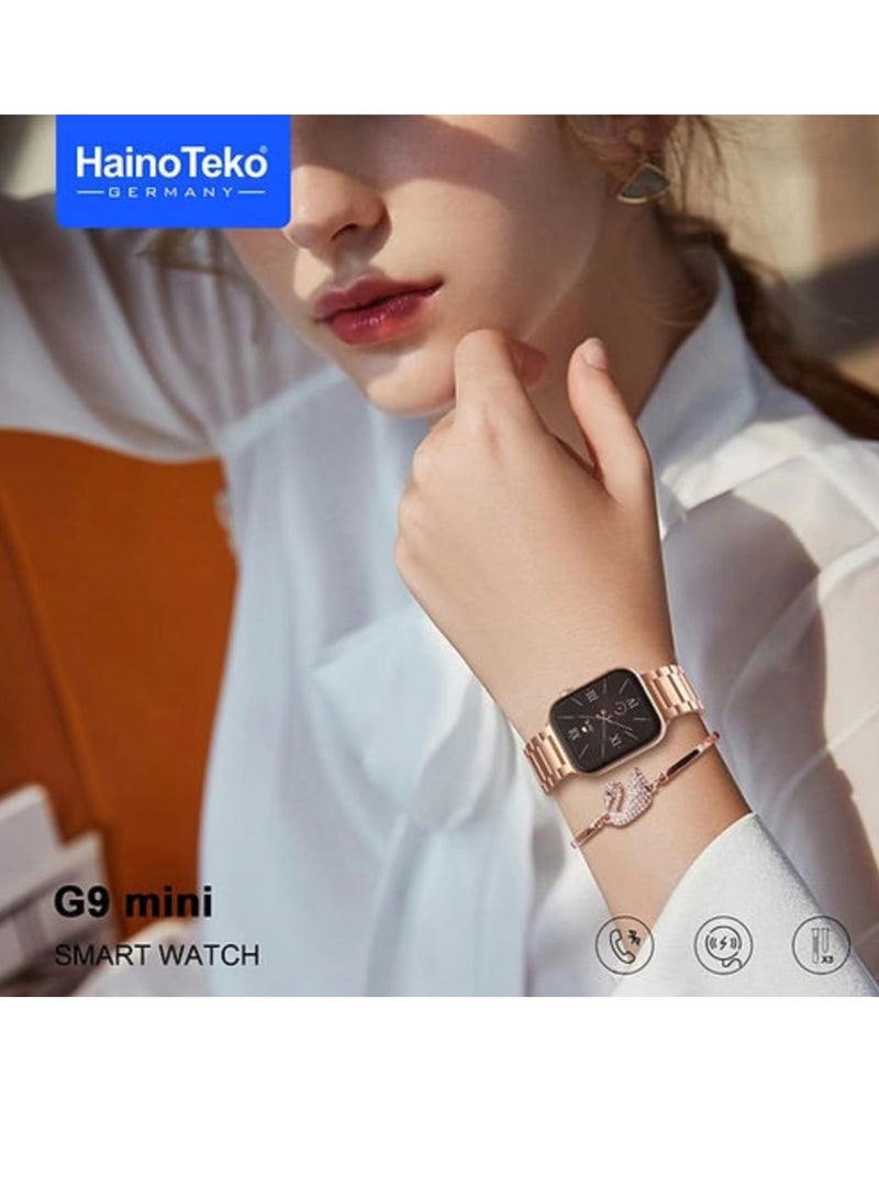 Haino Teko G9 Mini Smart Watch For Women With 3 Strap And An Additional Bracelet - Image 2