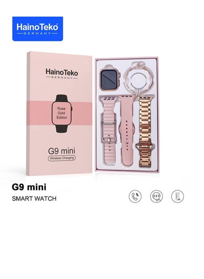 Haino Teko G9 Mini Smart Watch For Women With 3 Strap And An Additional Bracelet - Image 3
