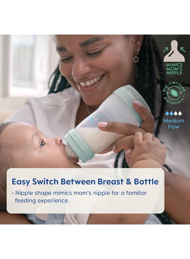 MAM MAM Easy Start Matte Anti-Colic Baby Bottles, Medium Flow, Baby Boy, 9 oz (2 Count) - Image 4