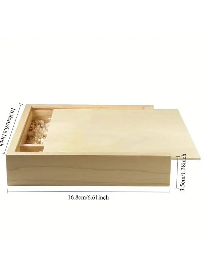 Walnut Wood Storage Box For Jewelry USB Drive Photography Album Wedding Gift - Image 3