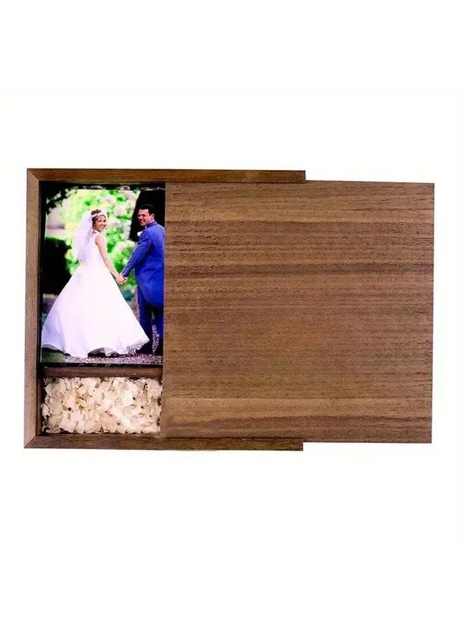 Walnut Wood Storage Box For Jewelry USB Drive Photography Album Wedding Gift - Image 4
