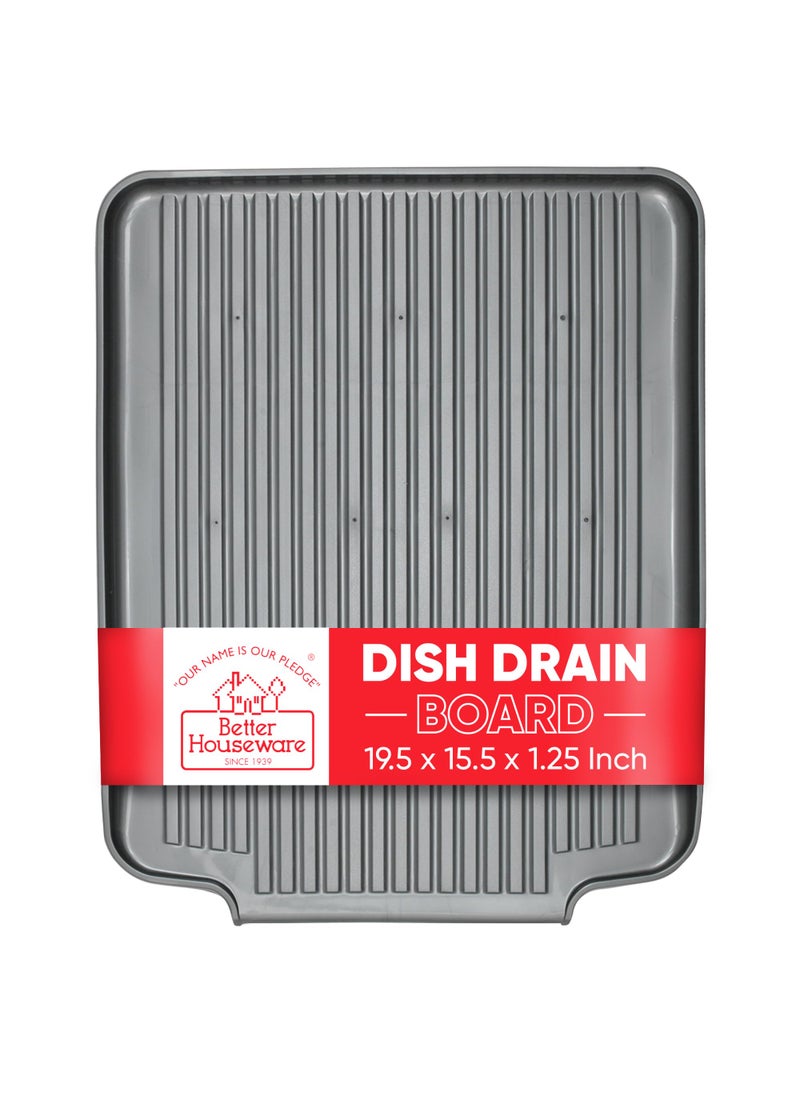 Better Houseware Better Houseware Drain Boards for Kitchen Counter Metallic Silver Dish Drainer Mat Shields Countertops from Water Damage 195 x 155 x 125 