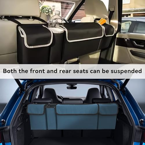 Tioollev Car Trunk Organizer, Backseat Hanging Large Storage with Adjustable Straps,Waterproof PVC Collapsible Cargo Bag, Car Interior Accessories for Auto SUV MPV (Pink) - Image 3