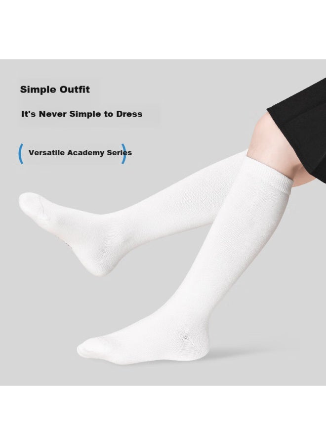 Barbie Girls' Mid-calf Socks Children's Knee High Socks White Student High Tube Socks Summer Girls Spring And Autumn Thin Black Long Socks - Image 2