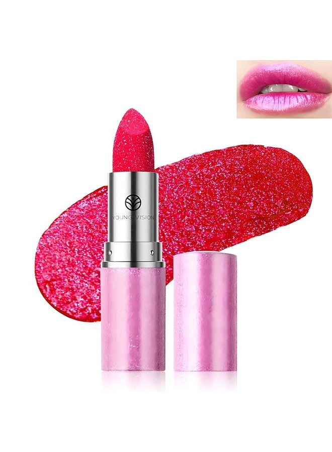 YOUNG VISION Lipstick,Shimmering, Chameleon Effect Lipsticks – Long-Lasting Color Shift, Micro-Shimmer, Hydrating Formula,#04 - Image 1