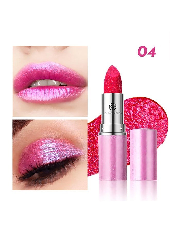 YOUNG VISION Lipstick,Shimmering, Chameleon Effect Lipsticks – Long-Lasting Color Shift, Micro-Shimmer, Hydrating Formula,#04 - Image 2