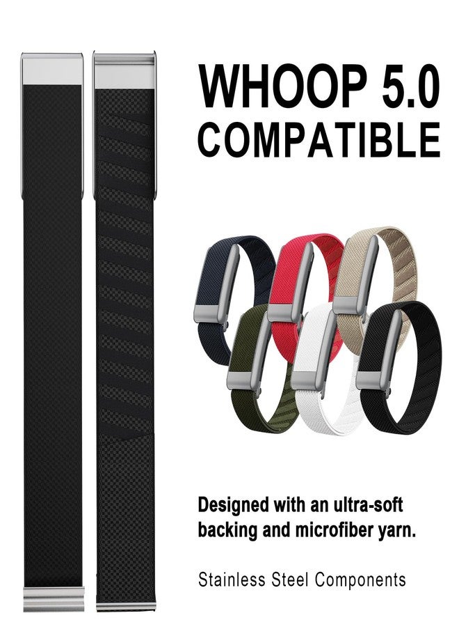 فيتسنت سوار معصم Fitcent قابل للتعديل بتقنية SuperKnit متوافق مع أساور WHOOP 5.0 و WHOOP MG LIFE (وردي، One+Peak) - Image 2