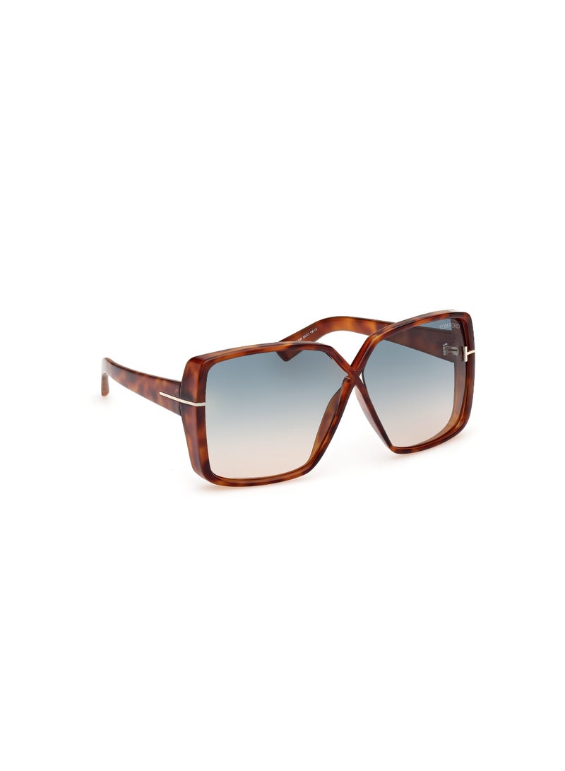 TOM FORD Women's Butterfly Shape  Sunglasses FT111753P63 Lens Size: 63 Millimeter - Blonde Havana - Image 3