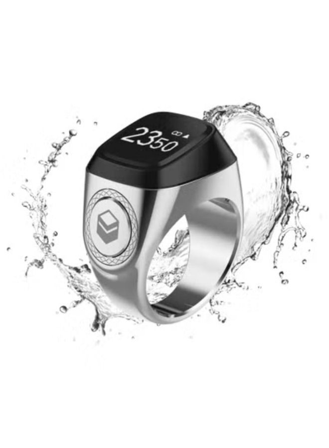 Digital Bluetooth Smart Zikr Tasbih Ring Prayer Reminder with OLED Display - Image 1