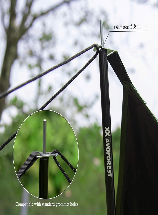AVOFOREST Tent Poles for Tarp, Camping Tent Tarps Poles Adjustable Camping Accessories 76in Heavy Duty Poles Thicker Tent Pole with a Diameter of 0.65in for Backpacking Hiking Awning - Image 5