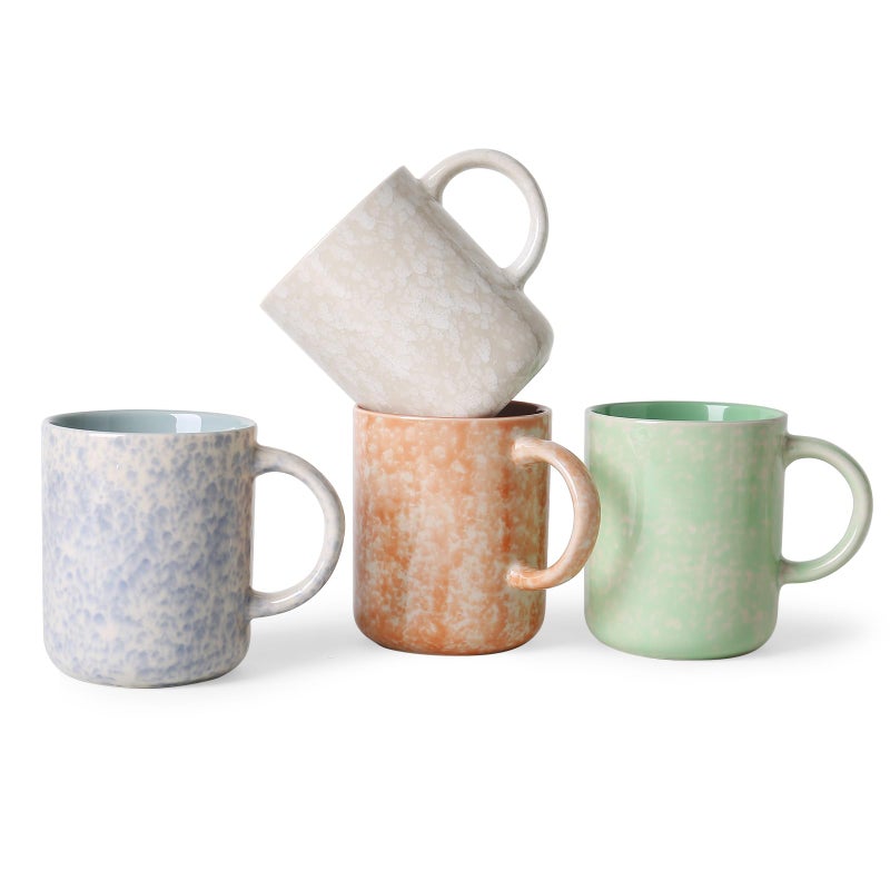 MONITO 17 OZ Coffee Mugs Set of 4, Ceramic Modern Coffee Mugs Set with handle for Tea/Latte/Milk/Cocoa. - Image 1