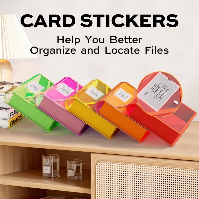 Deli 10 Pack Plastic Expanding File Folder, Folders for Documents with Snap Closure, Colorful File Folder Organizer, Transparent Accordion File Organizer, Large Capacity, Fit Letter/A4 Size, 9 Colors - Image 5