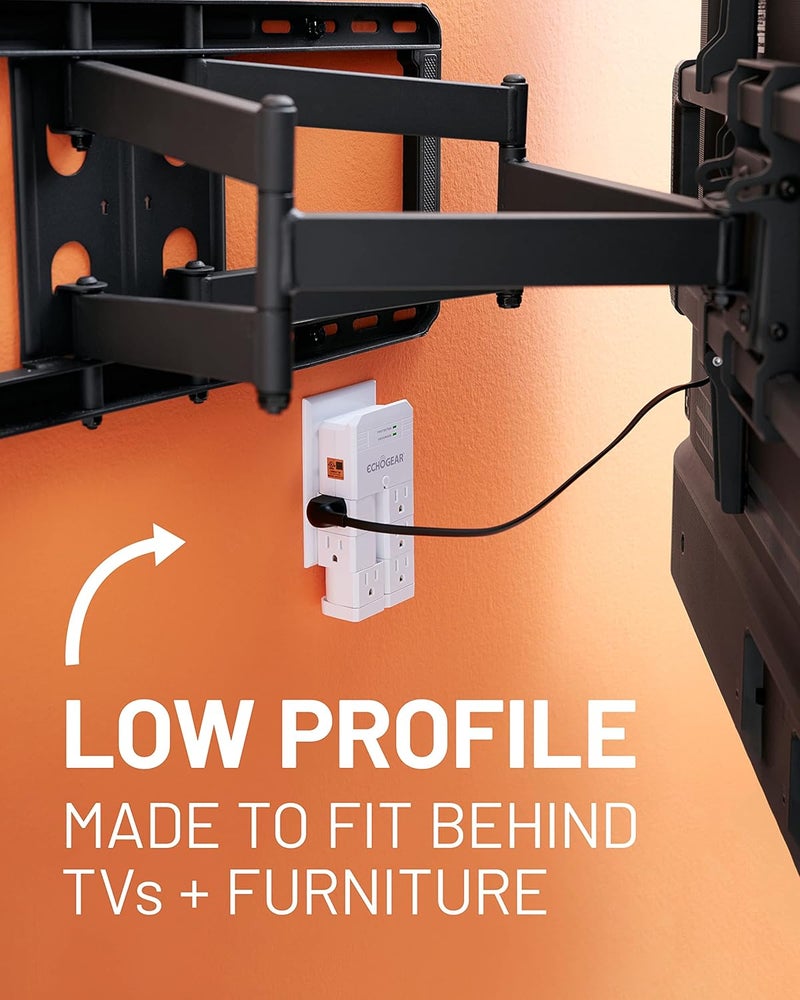 ECHOGEAR Surge protection on the wall and installs on existing sockets to protect your equipment and increase the output capacity. 6AC outlets - Image 5