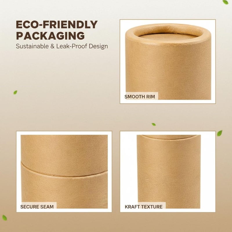 12 Pcs Push-Up Paperboard Lip Balm Tubes, 0.42 Oz 12 G Empty Cardboard Krafts Solid Perfume, Brown Deodorant Containers For Diy Lipsticks, Lotion , Cosmetics - Image 3