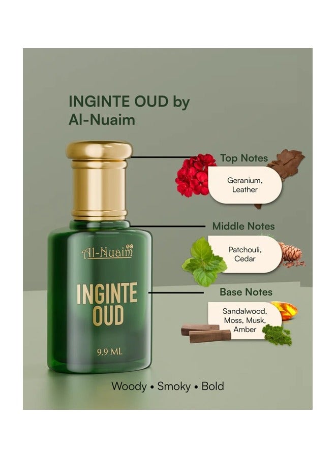 Al Nuaim INGINTE OUD Roll-On Attar 9.9ml | Woody Oriental Fragrance | Alcohol-Free Long-Lasting Masculine Perfume for Men & Women - Image 2