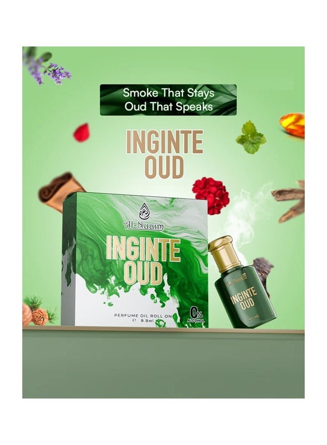 Al Nuaim INGINTE OUD Roll-On Attar 9.9ml | Woody Oriental Fragrance | Alcohol-Free Long-Lasting Masculine Perfume for Men & Women - Image 3