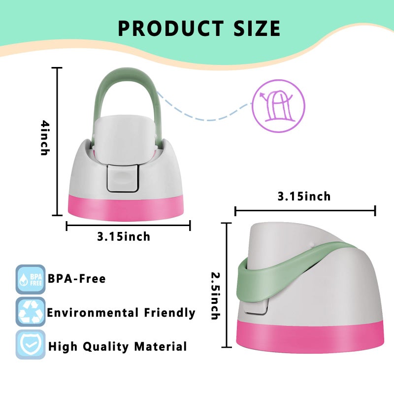 NTIERA Replacement Lid for Owala Freesip,Compatible with Owala Freesip Water Bottle 16oz 24oz 32oz 40oz,Premium Replacement Accessories for Owala Cap,LeakProof,BPA-Free(Bubblegum Pink) - Image 3