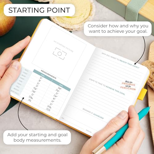 Clever Fox Food Journal Pocket - Daily Food Diary, Meal Planner to Track Calories & Nutrients, Weight Loss Tracker Notebook, 4x5.5” (Amber Yellow) - Image 3