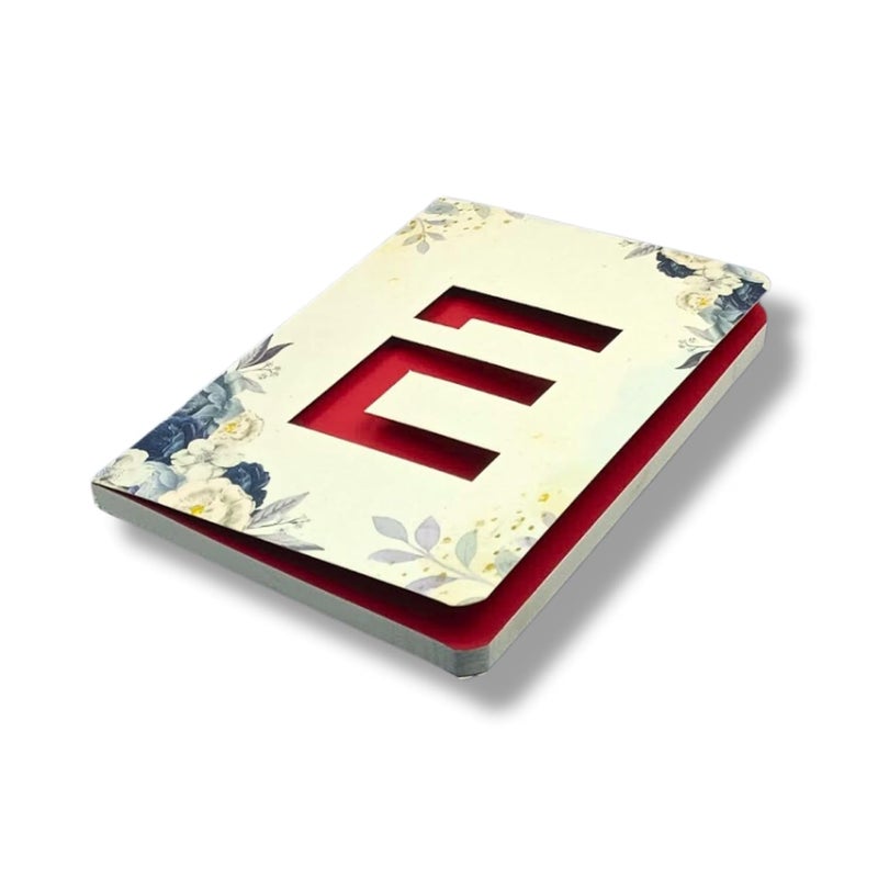 CRAFTOPIX Initial Alphabet E Lasercut Soft Bound Diary Notebook | B6 Size 6" x 4.9" Undated 192 Pages, 80 GSM | Perfect Binding Notebook for Office use, Personal Diary, Journaling - Image 1