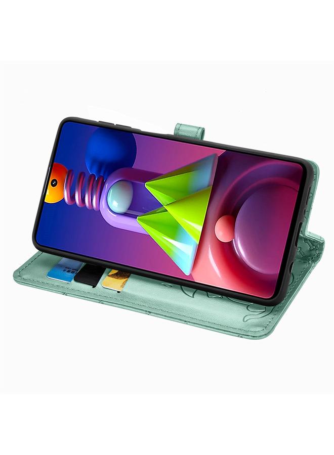 اس-توب جراب لهاتف Samsung Galaxy M51، جراب جلدي أفقي منقوش عليه قطة وكلب لطيف مع حامل / فتحة بطاقة / محفظة / حبل - Image 5