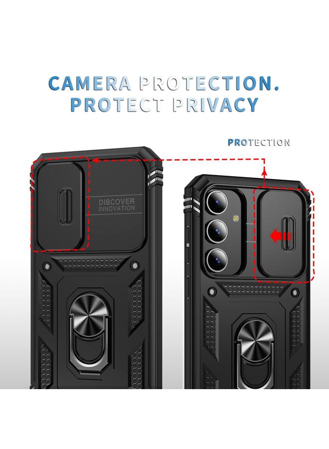 اس-توب جراب لهاتف Samsung Galaxy S24+ 5G، مزود بغطاء منزلق من مادة TPU + PC مع حامل - Image 4