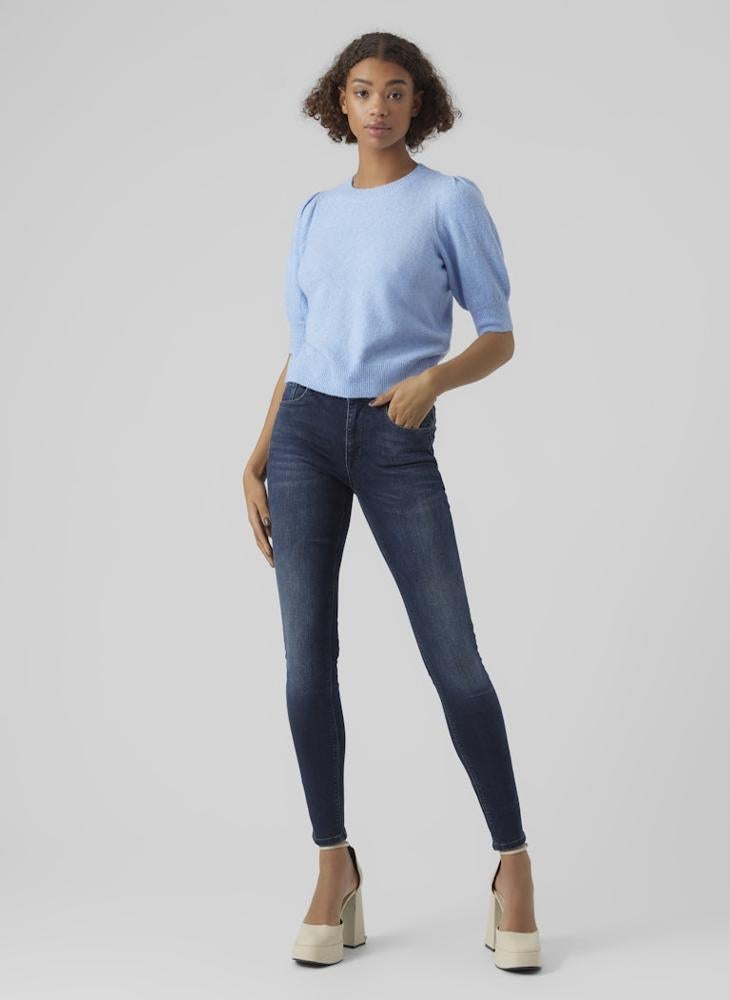 VERO MODA Casual 2/4 Sleeve Crew Neck Pullover - Image 4