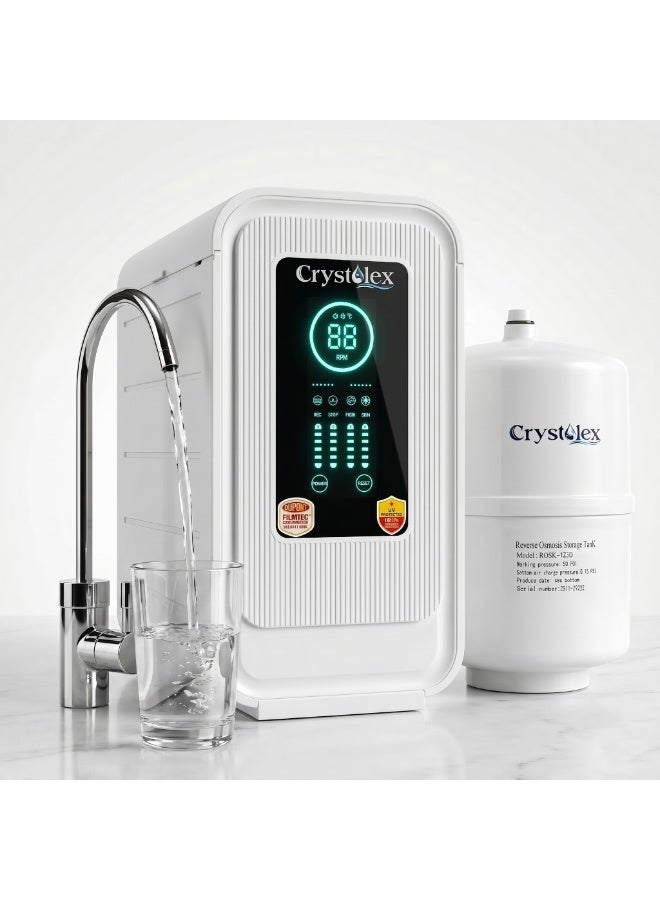 Crystolex Deluxe Nova 7-Stage RO Water Purifier with Alkaline + Minerals | Free Installation Included | Reverse Osmosis Filtration System for Home | 385L/Day Output | Balanced PH & Minerals | Drinking Water Filter System for Home | Crystolex RO Water Filter for Home and Offices | - Image 1