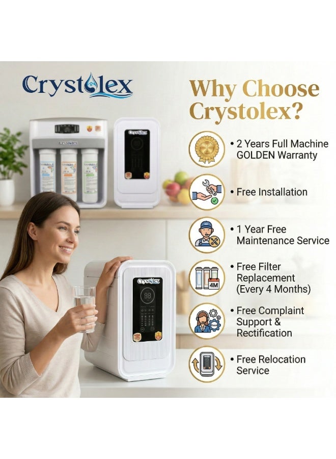 Crystolex Deluxe Nova 7-Stage RO Water Purifier with Alkaline + Minerals | Free Installation Included | Reverse Osmosis Filtration System for Home | 385L/Day Output | Balanced PH & Minerals | Drinking Water Filter System for Home | Crystolex RO Water Filter for Home and Offices | - Image 3