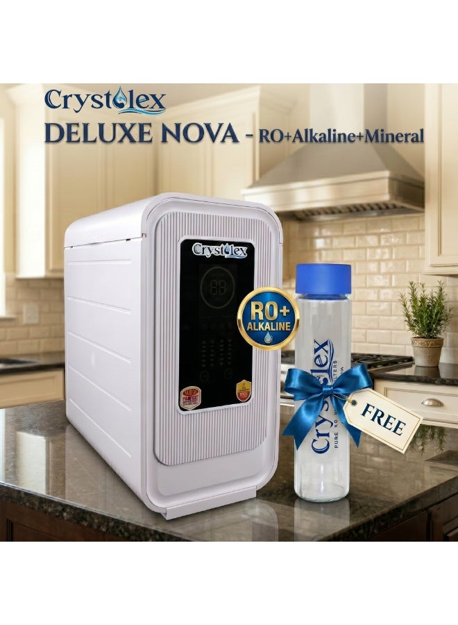 Crystolex Deluxe Nova 7-Stage RO Water Purifier with Alkaline + Minerals | Free Installation Included | Reverse Osmosis Filtration System for Home | 385L/Day Output | Balanced PH & Minerals | Drinking Water Filter System for Home | Crystolex RO Water Filter for Home and Offices | - Image 4