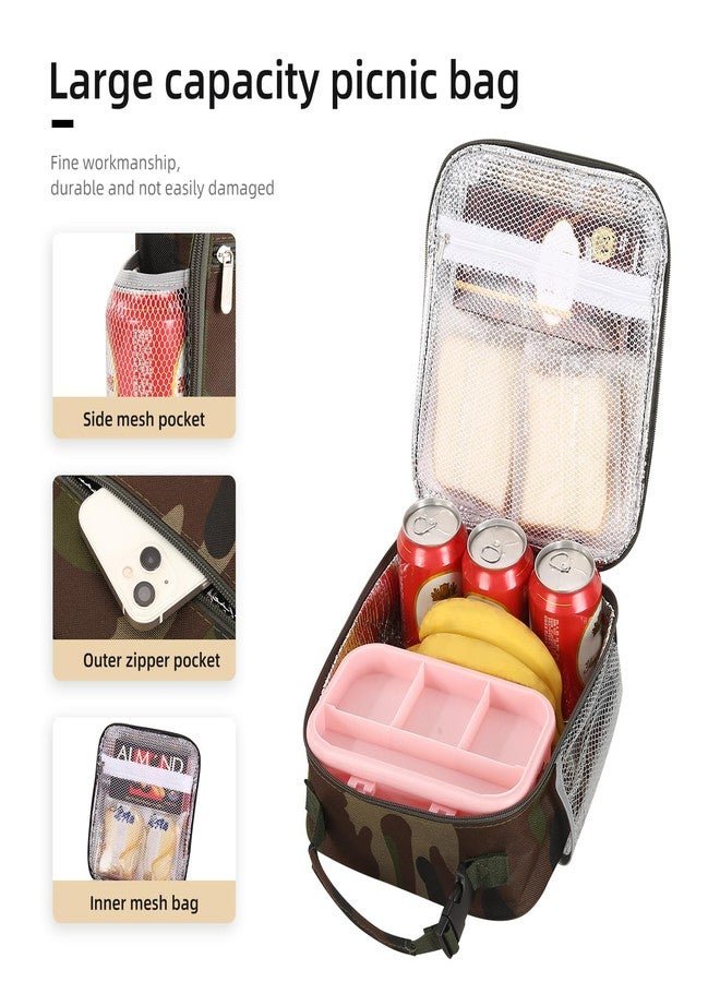 Lovoeo AYEANY Lunch box Lunch bag for men women Lunchbox Lunch bags Insulated Lunch bag Lunch box cooler (Green camo) - Image 4