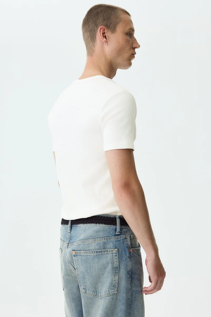 H&M  Slim Fit Henley top for Men | Best Price UAE