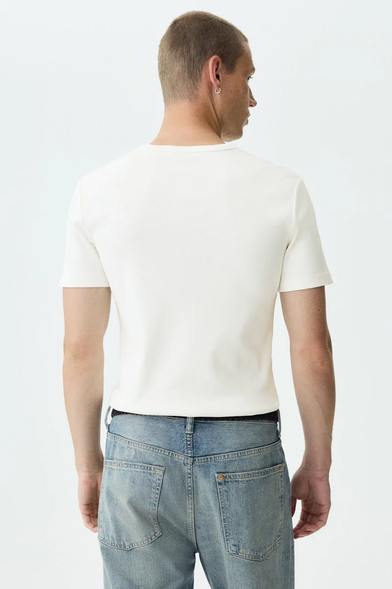 H&M  Slim Fit Henley top for Men | Best Price UAE