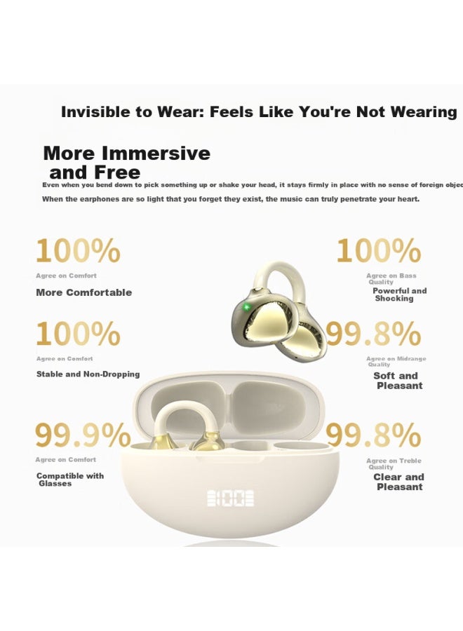 Witgoer [app + Ai Translation] Bluetooth Headphones, Clip-on Bone Conduction Concept, Open-style Wireless, Non-in-ear,  Latest Model, Ultra-long Battery Life, Call Noise Reduction, Sports Ear-hook Style - Image 5