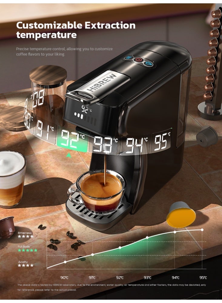 هيبرو ماكينة قهوة كبسولات HiBREW 6 في 1، لتحضير قهوة الإسبريسو والكابتشينو الساخنة والباردة والمتعددة الاستخدامات H1B - Image 2