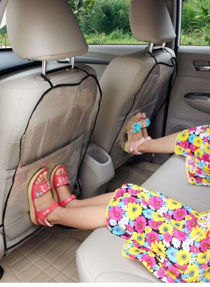 Car Seat Back Protector Cover For Children, Kick Mats, Waterproof and Stain Resistant Protectors, Transparent, Children’s Compatible 2pcs - Image 1