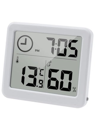 Digital Thermo-Hygrometer Indoor Room Thermometer Hygrometer 3.2” Large LCD Screen Desktop Thermometer with Temperature and Humidity Monitor Meter Gauge with Clock (white) - pzsku/Z0D93E9EAD8C60B0C8EB8Z/45/_/1724749300/5ffbc36b-06bc-4249-a483-163d218ae4ba
