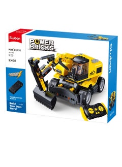 Sluban Sluban - Power Bricks E7 Wheeled Excavator with Remote Control 353 Pieces - M38-B1155  - Image 1