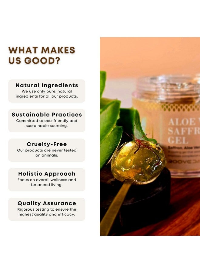 Roovedaa Aloe Vera Saffron Gel - Improves Complexion, Reduces Pigmentation for a Radiant Glow, Soothes & Balances with Anti-Inflammatory Properties, Encourages Circulation for Healthier Skin - 100g - Image 5