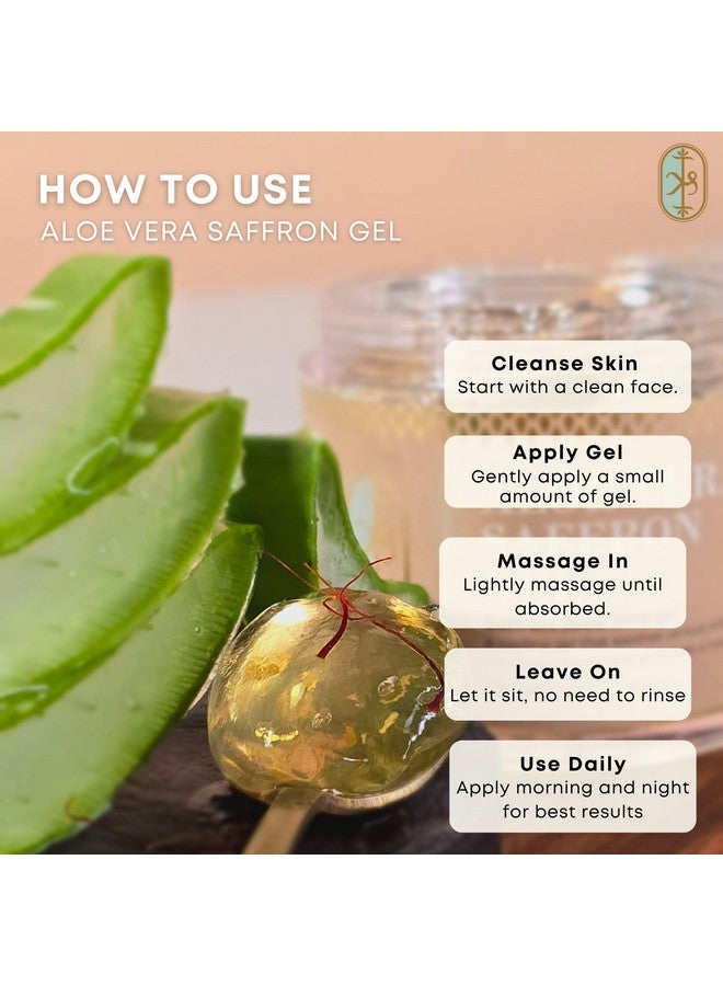 Roovedaa Aloe Vera Saffron Gel - Improves Complexion, Reduces Pigmentation for a Radiant Glow, Soothes & Balances with Anti-Inflammatory Properties, Encourages Circulation for Healthier Skin - 100g - Image 3