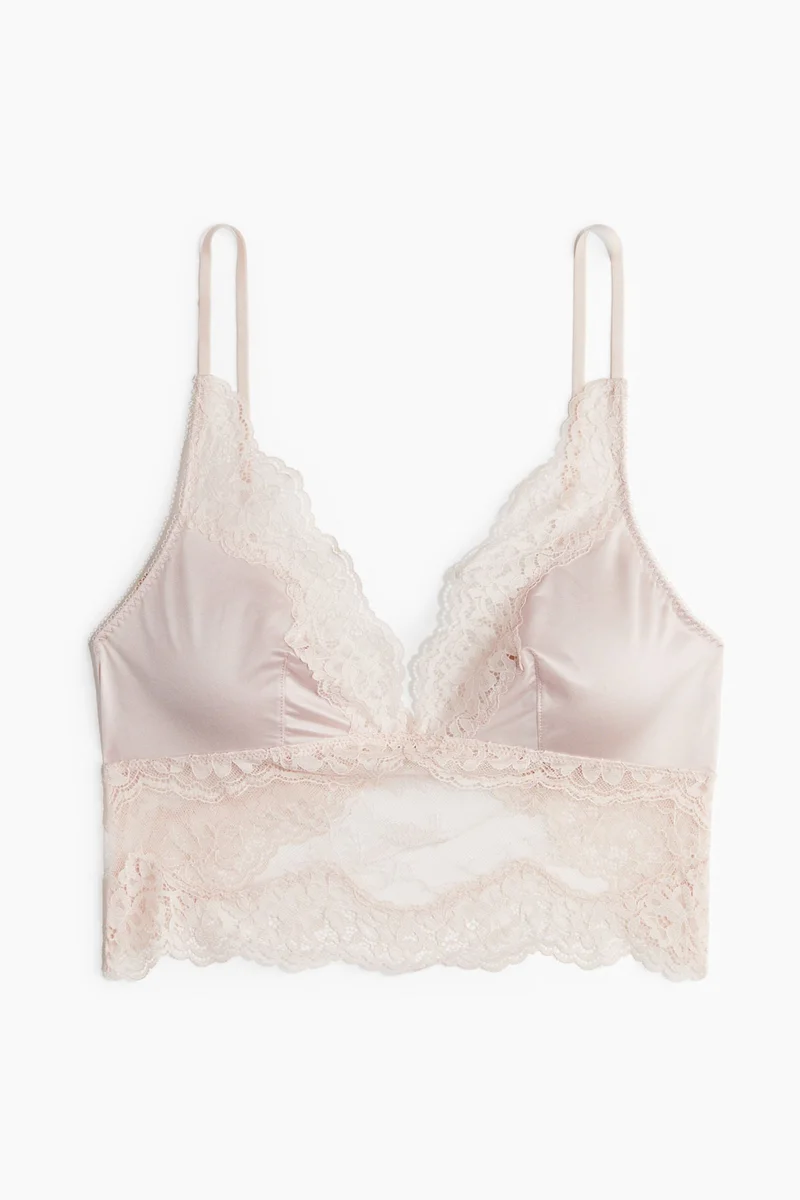 H&M Microfibre and lace bralette