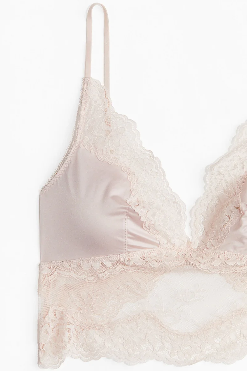 H&M Microfibre and lace bralette