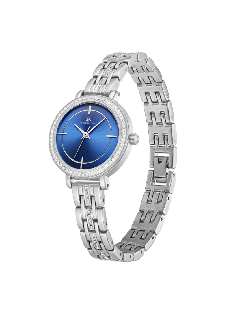 KENNETH SCOTT Women's Analog Stainless Steel Wrist Watch K23532-SBSN - 28 Mm