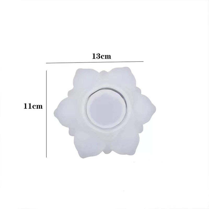 AOQI Lotus Candles Holders Resin Molds Silicone, Flower Candlesticker Resin Mold, Epoxy Resin Molds for Jewelry Storage Box, Flower Pot, Candy Tray, Container, Home Table Decor Making  - Image 2